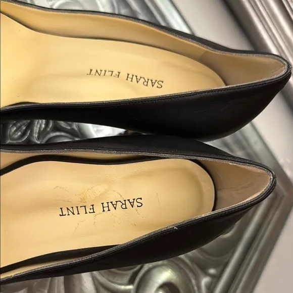 Sarah Flint EU 38 or US 7.5 or 8 Black Leather Women's Perfect Pumps
