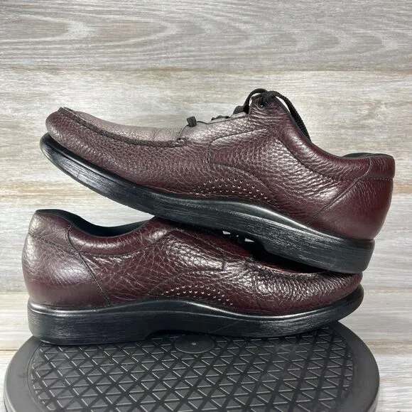 SAS Men's Bout Time Burgundy Leather Moc Toe Oxfords Size 14 Wide