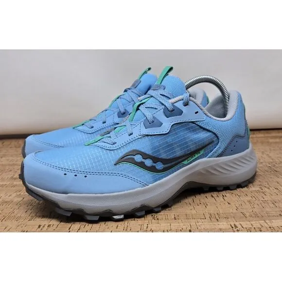 Saucony Shoes Women's 11 Aura Trail Running‎ Athletic Trail Blue Sneakers