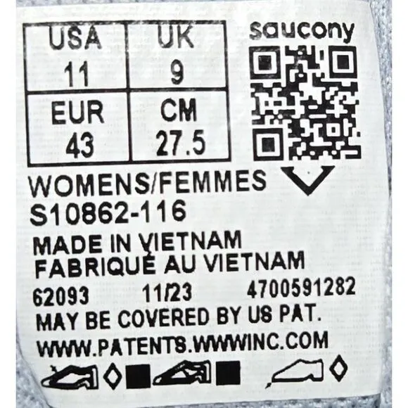 Saucony Shoes Women's 11 Aura Trail Running‎ Athletic Trail Blue Sneakers