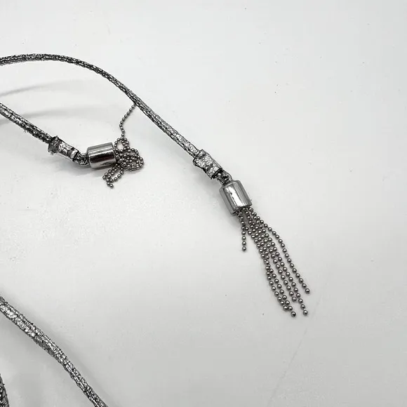 SCHUTZ Bellin Heels Womens 6 Silver Metallic Jeweled Ankle Wrap Strappy Sandal