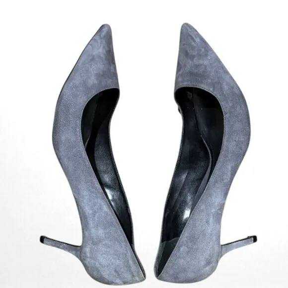 Schutz Gray Suede Pointed Toe Heels Size 11
