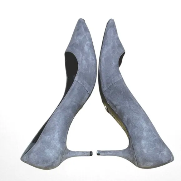 Schutz Gray Suede Pointed Toe Heels Size 11