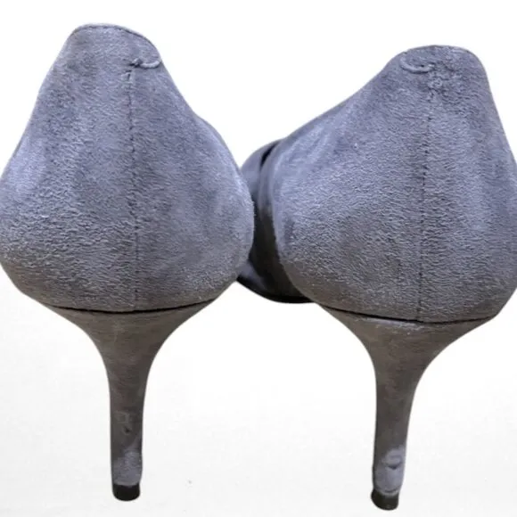 Schutz Gray Suede Pointed Toe Heels Size 11