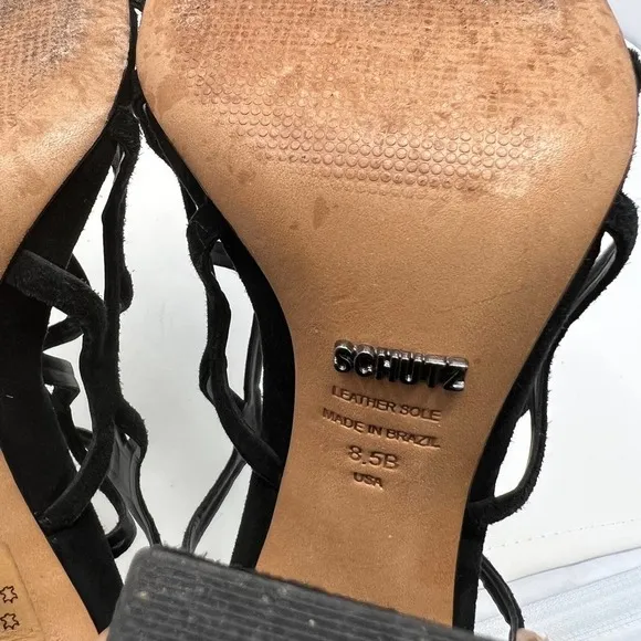 Schutz Honeycomb Strappy Heels