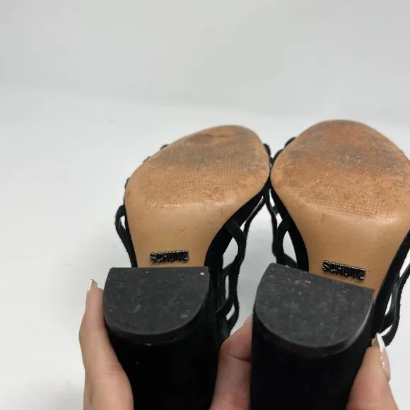 Schutz Honeycomb Strappy Heels