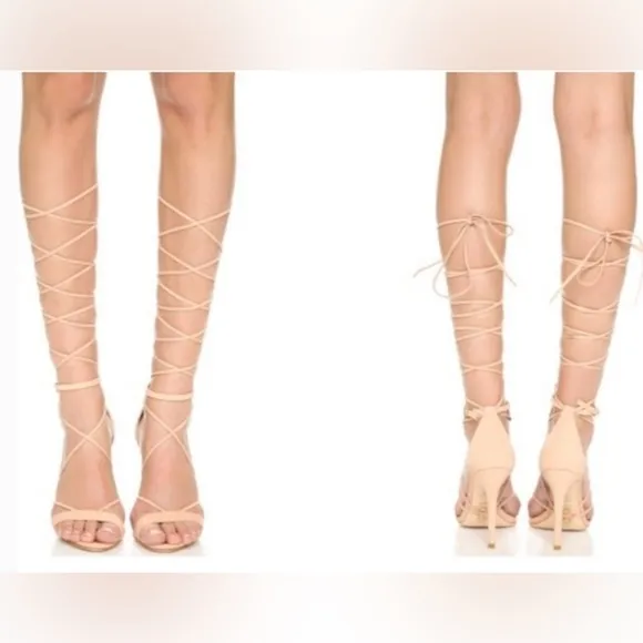 Schutz | Jeanette Tanino ll Nude Strappy Heels | 6B