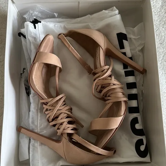 Schutz | Jeanette Tanino ll Nude Strappy Heels | 6B