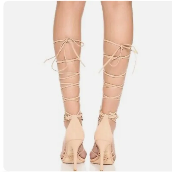 Schutz | Jeanette Tanino ll Nude Strappy Heels | 6B
