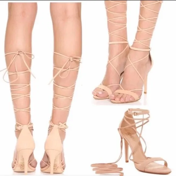 Schutz | Jeanette Tanino ll Nude Strappy Heels | 6B