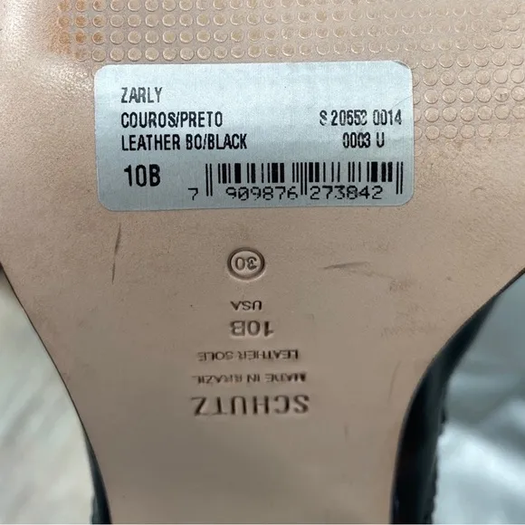 Schutz Leather Pointed Toe Heeled Mules - Zarly Size 10 NEW