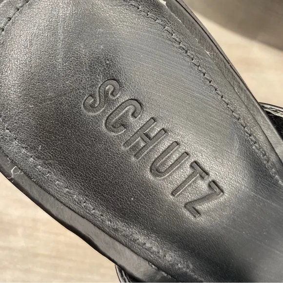 Schutz Leather Pointed Toe Heeled Mules - Zarly Size 10 NEW