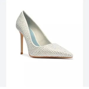 Schutz Lou Crystal Satin And Rhinestone Pump Size 7