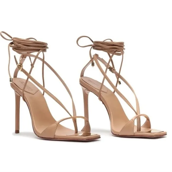 Schutz Vikki Leather Strappy Sandals