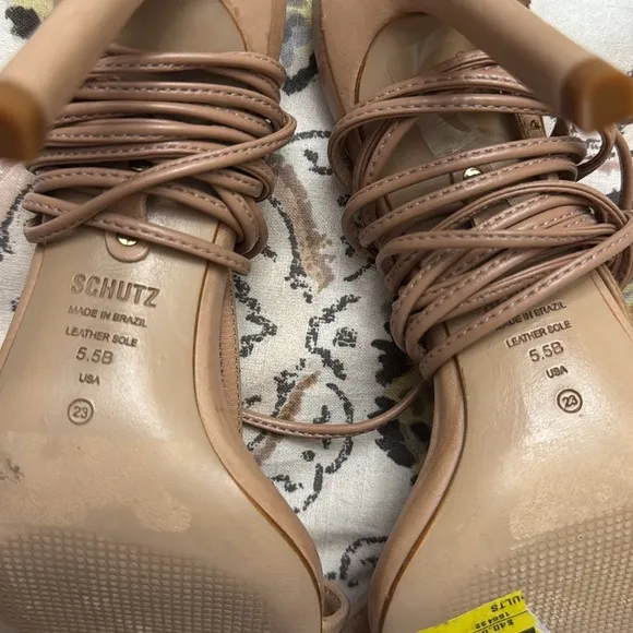 Schutz Vikki Leather Strappy Sandals