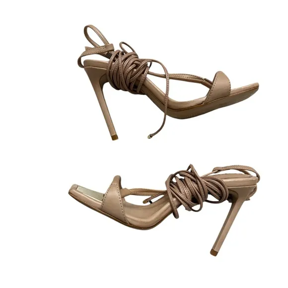Schutz Vikki Leather Strappy Sandals