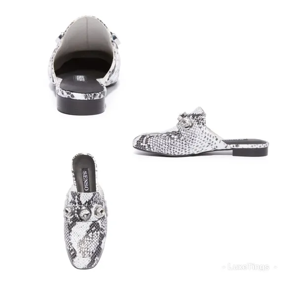 🆕{SENSO}RioII Snake Emboss Diamond Mule