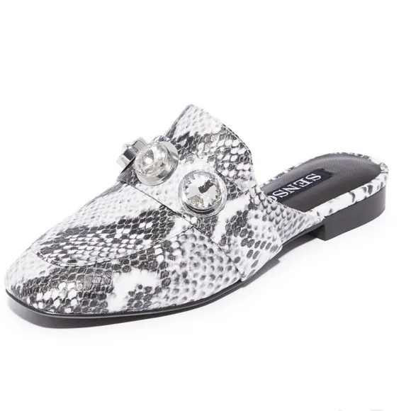 🆕{SENSO}RioII Snake Emboss Diamond Mule