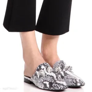🆕{SENSO}RioII Snake Emboss Diamond Mule