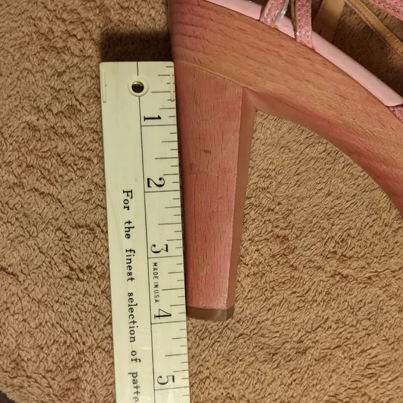 Sergio Rossi Pink Strappy Platform Heels 37.5 (6.5/7 US)