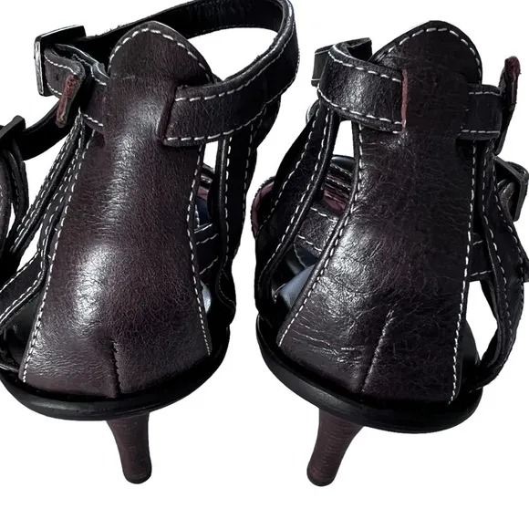 Seven for all Mankind Black and Pink Strappy Heels size 7