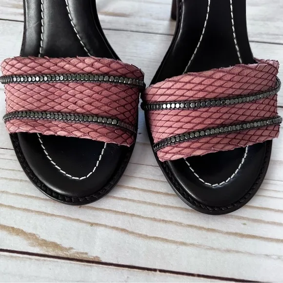 Seven for all Mankind Black and Pink Strappy Heels size 7