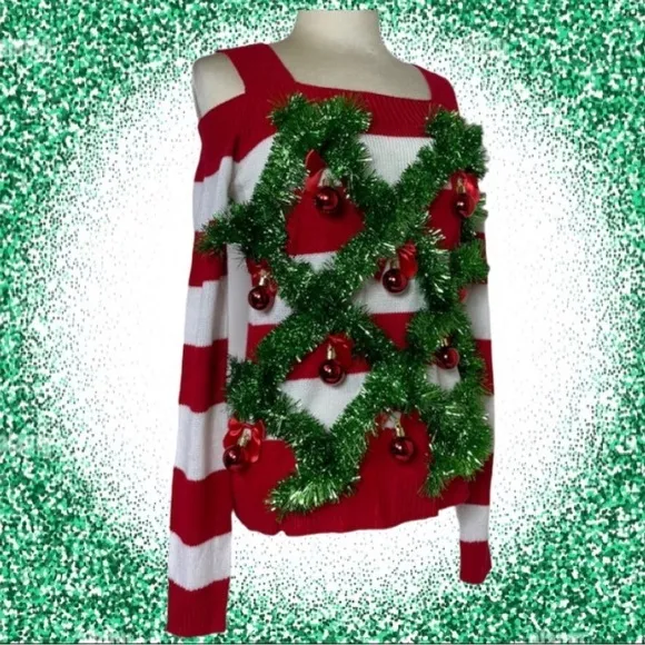 Sexy No So Ugly Christmas Sweater Pretty Sexy Christmas Sweater Cut Out Shoulder