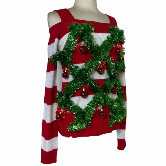 Sexy No So Ugly Christmas Sweater Pretty Sexy Christmas Sweater Cut Out Shoulder