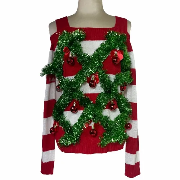 Sexy No So Ugly Christmas Sweater Pretty Sexy Christmas Sweater Cut Out Shoulder