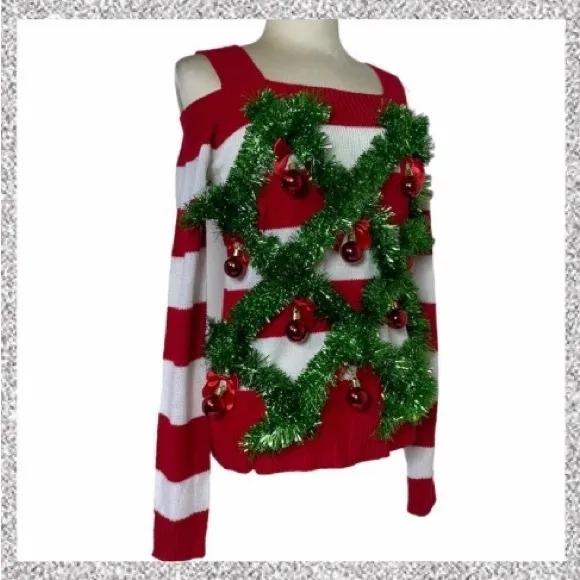 Sexy No So Ugly Christmas Sweater Pretty Sexy Christmas Sweater Cut Out Shoulder