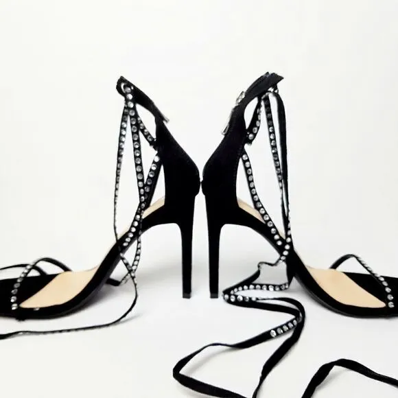 Sexy bebe Rhinestone Embellished size 9 Heels