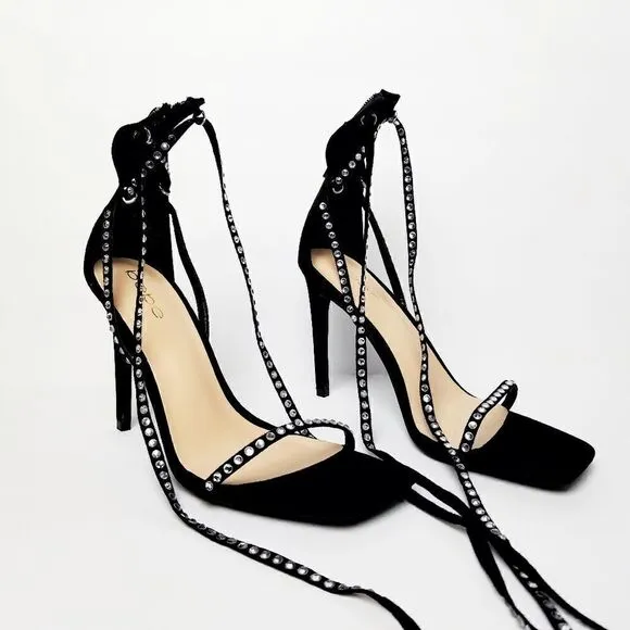 Sexy bebe Rhinestone Embellished size 9 Heels