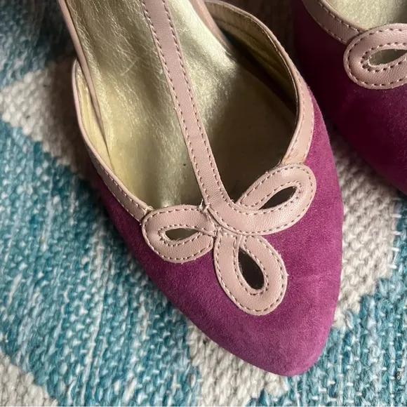 Seychelles suede heels Mary Jane style size 8 pink lovely shoes