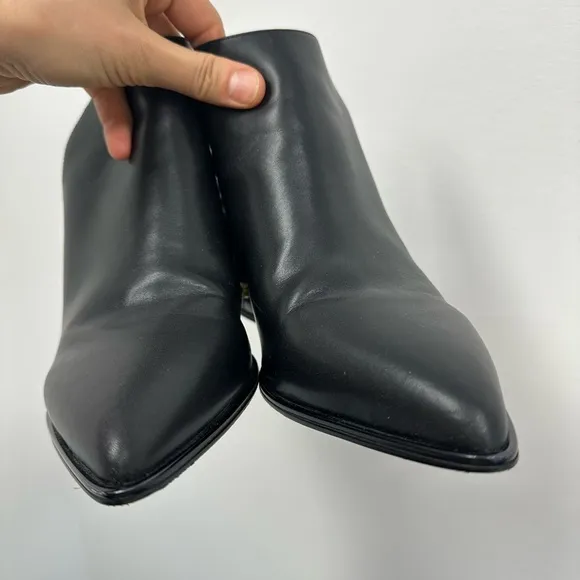 She is Cheval On My Way Black Pointed Toe Block Heel Western Studded Mules 10