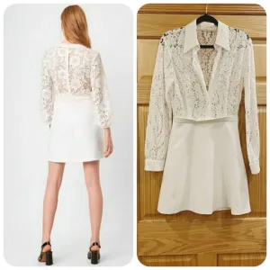 SHEMA LACE BUTTON DRESS