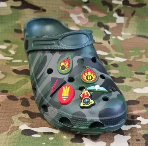 Shoe Charm / clog / water shoe - novelty charm / gem / Fun Rubber Logo logo customise military footwear here - EOD / Bomb Disposal / Ammo Tech / ATO