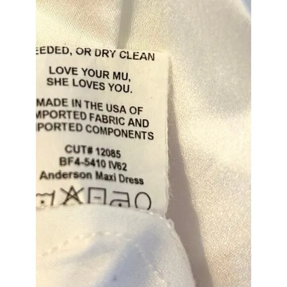 Show Me Your Mumu Anderson Maxi Bridal Dress in Ivory Luxe Satin XL
