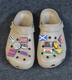 silicone / clog / water shoe - novelty charm / gem / logo logo - SCOTTISH / WELSH flag / trf