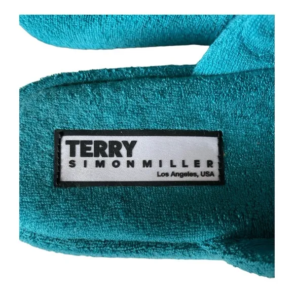Simon Miller Terry Slides Vibrant Turquoise Size 7