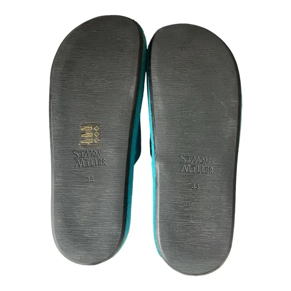 Simon Miller Terry Slides Vibrant Turquoise Size 7