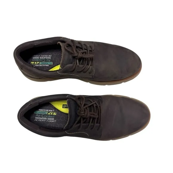 Skechers Mens Augustino Carano Brown Oxford Dress Shoe Size 9.5