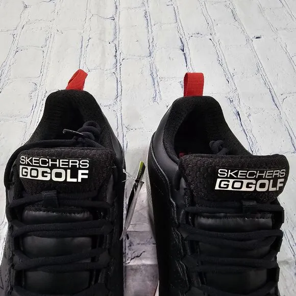 Skechers MENS SIZE 8 Go Golf Pro 4 Legacy Shoes 214001 Black Red Leather