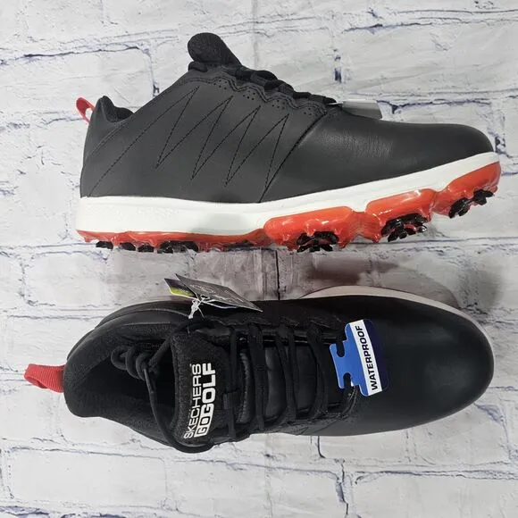 Skechers MENS SIZE 8 Go Golf Pro 4 Legacy Shoes 214001 Black Red Leather