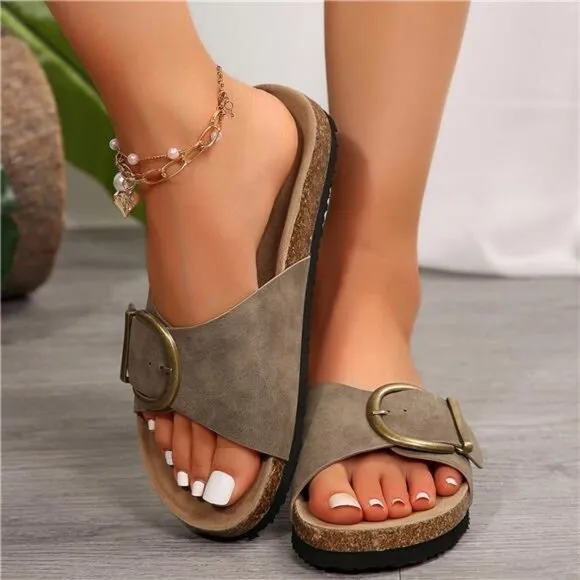Slip-On Fashion Sandals With Tassels And Straw Fabric - Perfect Summer Footwear
