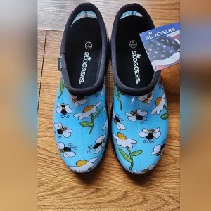 Sloggers Shoes Garden Clogs Bumble Bee Daisy Flowers Waterproof