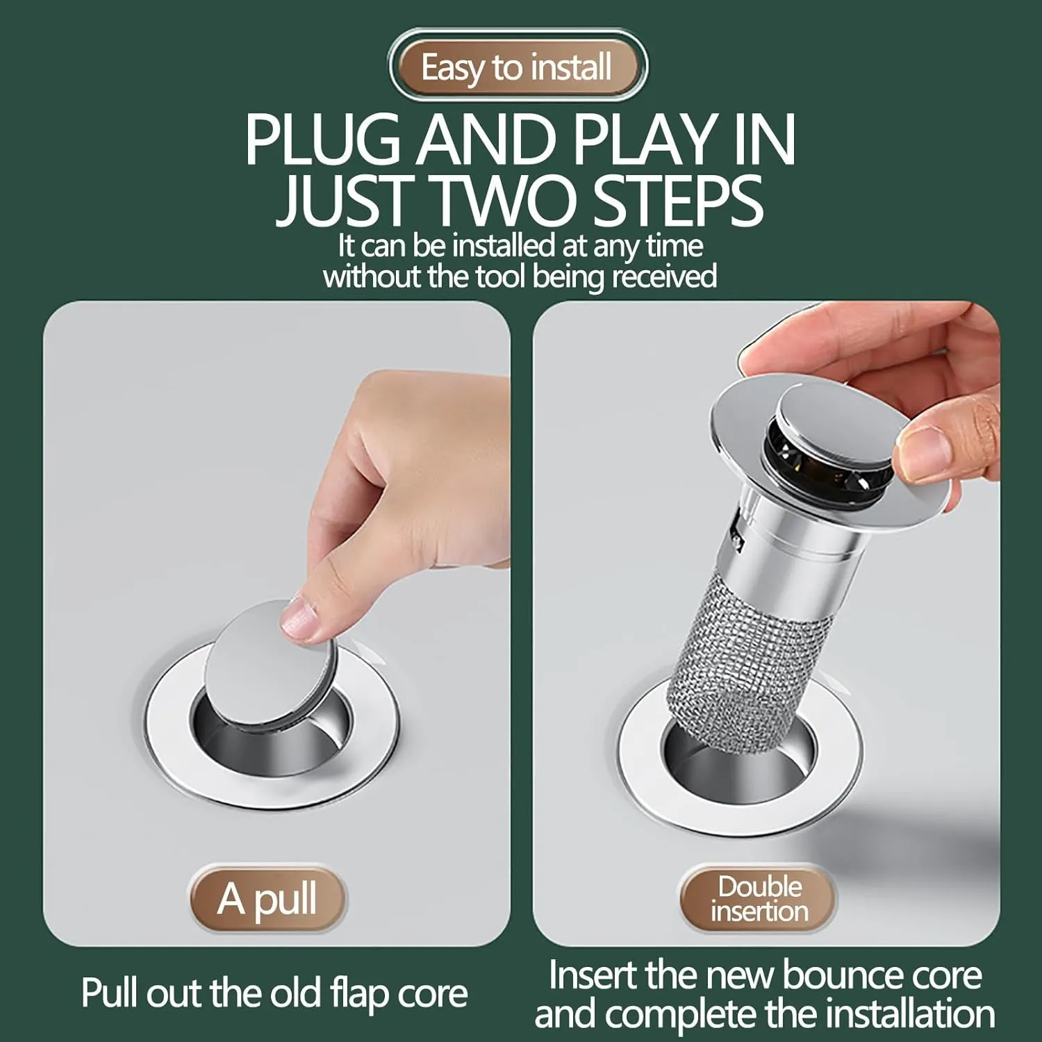 Smart Sink Filter | Stops hair and debris before they clog your pipes