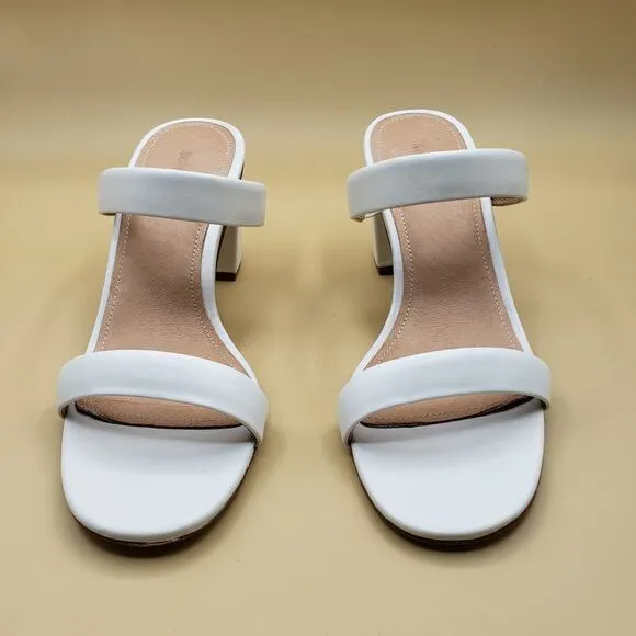 SOLUDOS Ines Heels Cushioned All White Women's Size 9/39.5 Strappy summer