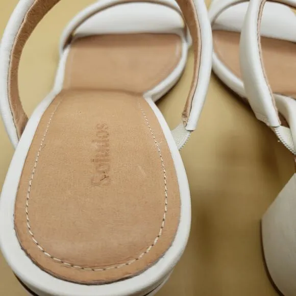 SOLUDOS Ines Heels Cushioned All White Women's Size 9/39.5 Strappy summer
