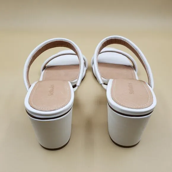 SOLUDOS Ines Heels Cushioned All White Women's Size 9/39.5 Strappy summer
