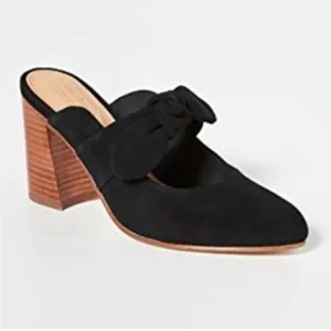 Soludos Lani Bow Suede Heeled Mules